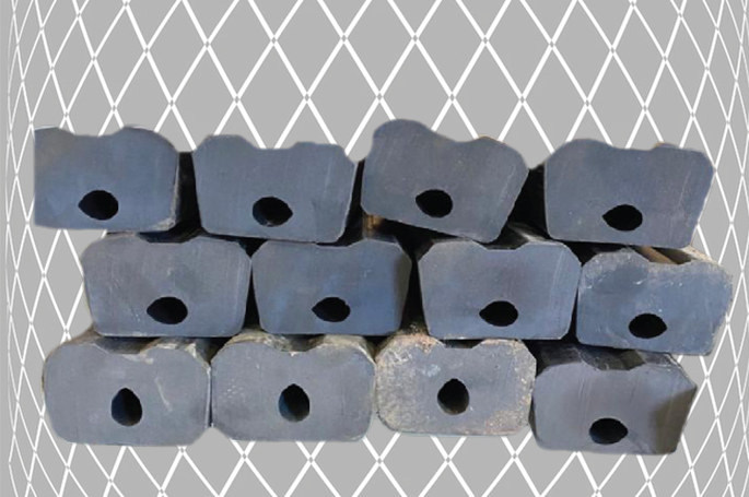 Abel replacement rubbers for brick handling grabs